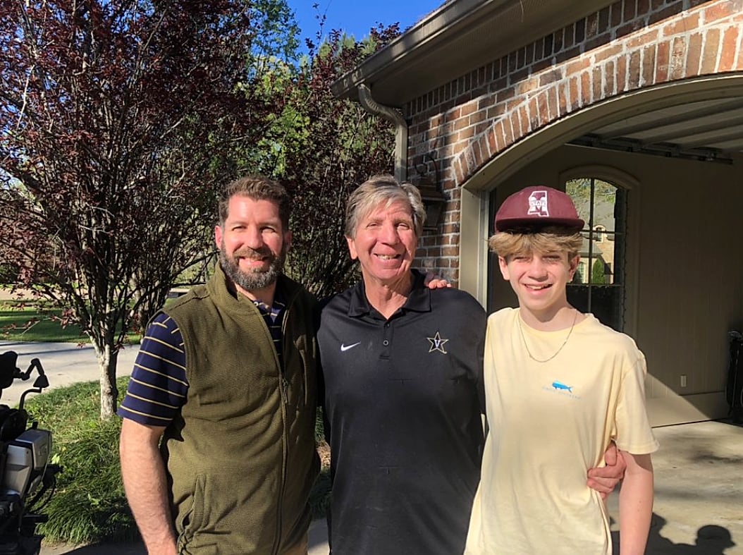 Mark Vest with his son and grandson